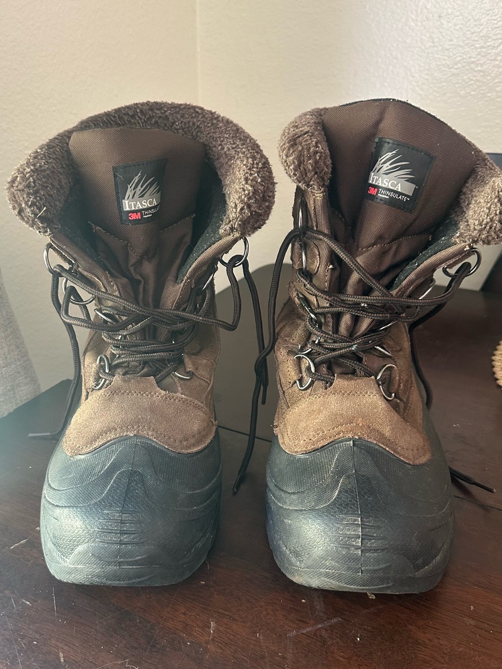 Itasca Brown and Black Men's Winter Lace-Up Boots